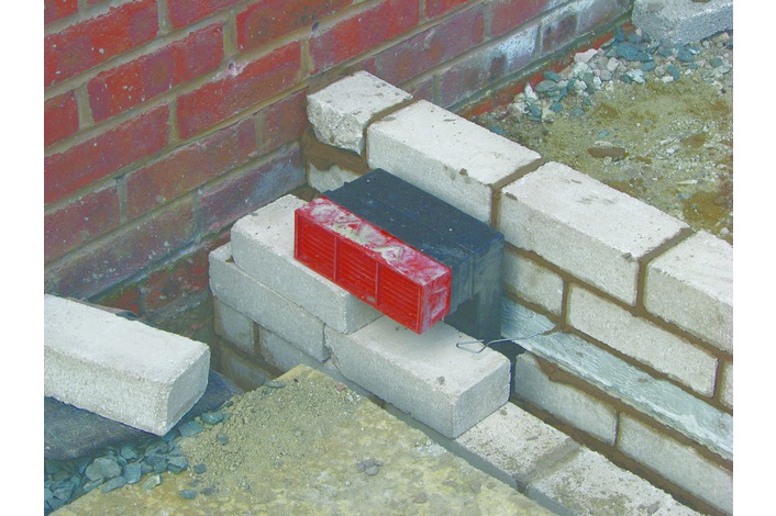 Existing air bricks are transferred through the base work.