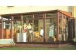 Low pitch Lean to conservatory with full height glass
