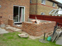 brickwork being built