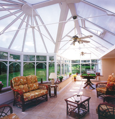 P shape conservatory roof