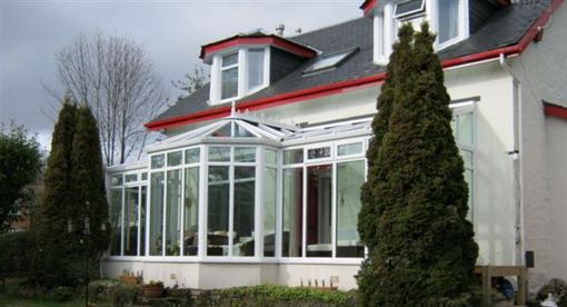 White Victorian T Shape Conservatory